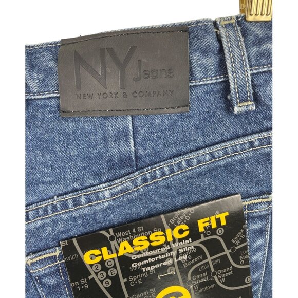 New York & Company Womens SIze 6 Avg Classic Fit Blue Denim Jeans Straight Leg - Picture 7 of 9